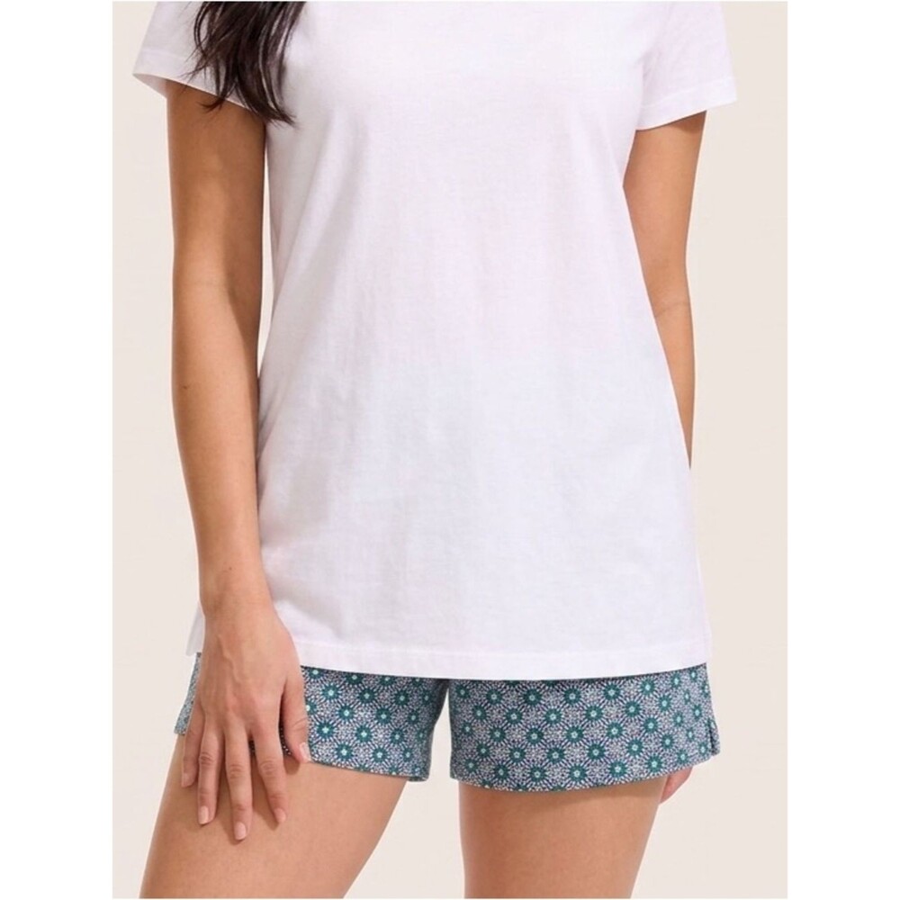 Lands End Pajama Shorts Size XS Geometric Print PJ Bottom Separate Sleepwear